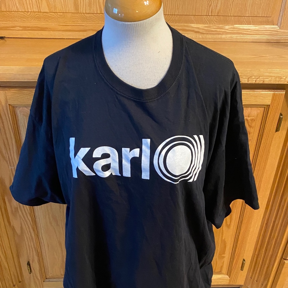 NWOT Men's Karl Black 2XL Crew Neck Tee Short Sleeve T-Shirt Classic Fit Casual